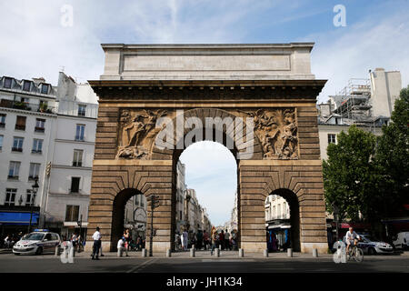 Porte Saint-Martin, Paris. Frankreich. Stockfoto