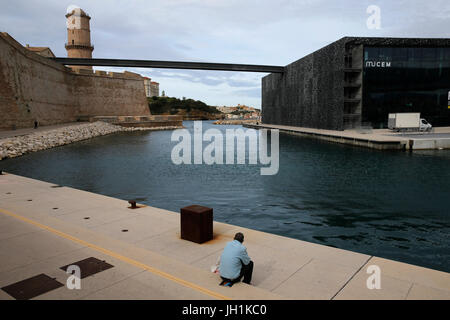 Fort Saint Jean & MUCEM, Marseille. Frankreich. Stockfoto