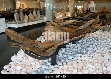 MusŽe d ' Histoire De La Ville de Marseille, Marseille Stadt historisches Museum.  Römischen Schiffswracks. Frankreich. Stockfoto