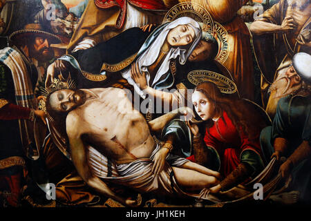 MusŽe d ' Histoire De La Ville de Marseille, Marseille Stadt historisches Museum.  Pieta zwischen St. Franziskus und St. JŽrome. Etienne Peson 1515 Öl auf Stockfoto