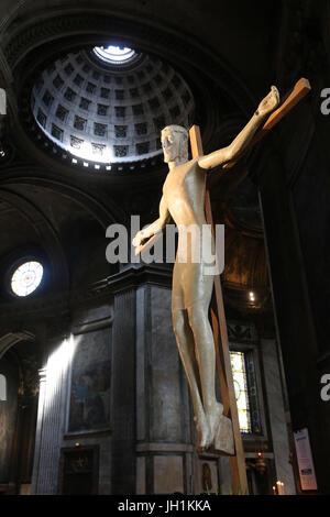 Kirche Saint-Sulpice.  Jesus.  Paris. Frankreich. Stockfoto