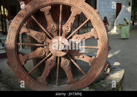 Dharma-Rad in Raman Reti hindu-Tempel. Indien. Stockfoto