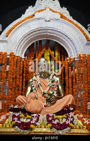 A. C. Bhaktivedanta Swami Prabhupada Mausoleum in Vrindavan, Uttar Pradesh. Indien. Stockfoto