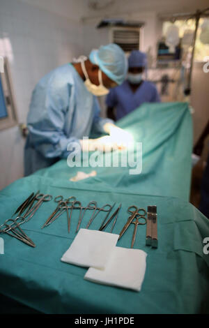Afrika. Sotouboua Krankenhaus. OP-Saal.  Togo. Stockfoto