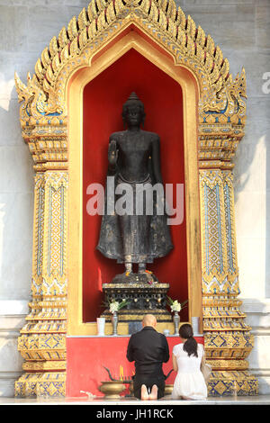 Marmor-Tempel. Wat Benchamabophit Dusitvanaram Ratchaworawiharn. 1899. Bangkok.  Thailand. Stockfoto