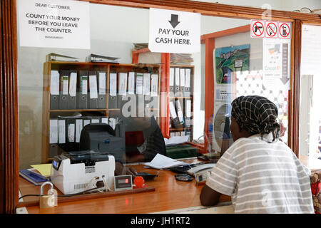 ENCOT-Mikrofinanz-Büro in Masindi. Uganda. Stockfoto
