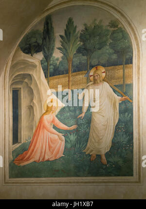 Noli me Tangere, durch Fra Beato Angelico, Zelle Nummer 1, 1438-1440, Kloster von San Marco, Florenz, Toskana, Italien, Europa Stockfoto