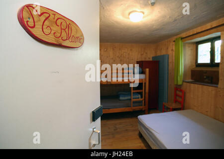 Bed &amp; Breakfast.  Schlafzimmer. Frankreich. Stockfoto