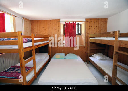 Bed &amp; Breakfast.  Schlafzimmer. Frankreich. Stockfoto