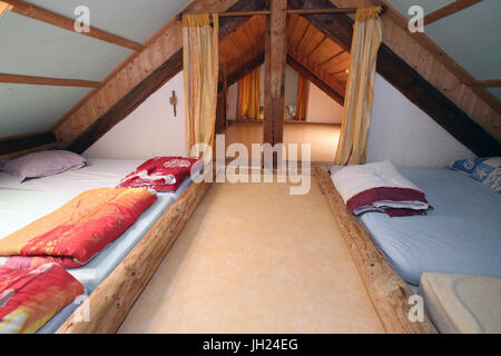 Bed &amp; Breakfast.  Schlafzimmer. Frankreich. Stockfoto