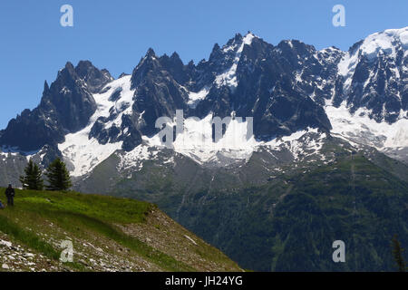 Französische Alpen. Mont-Blanc-Massiv.  Frankreich. Stockfoto