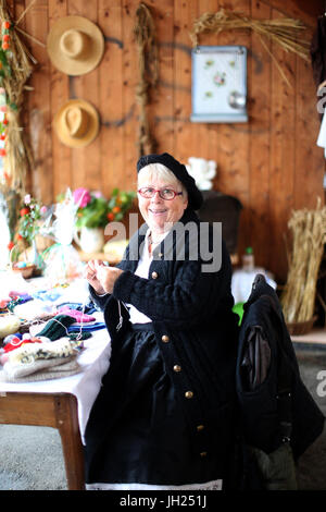 Alte Winterruhe-Handwerksfest.  Frankreich. Stockfoto