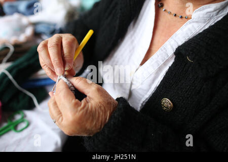 Alte Winterruhe-Handwerksfest.  Frankreich. Stockfoto