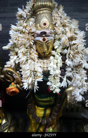 Sri Veeramakaliamman Hindu-Tempel. Hindu-Gottheit: Sri Appar.  Singapur. Stockfoto