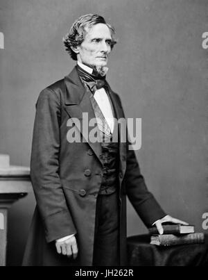 JEFFERSON DAVIS (1808 – 1889) als Präsident der Konföderierten Staaten von Amerika im Jahre 1861. Foto: Matthew Brady Stockfoto