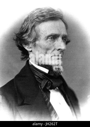 JEFFERSON DAVIS (1808 – 1889) als Präsident der Konföderierten Staaten von Amerika im Jahre 1861. Foto: Matthew Brady Stockfoto