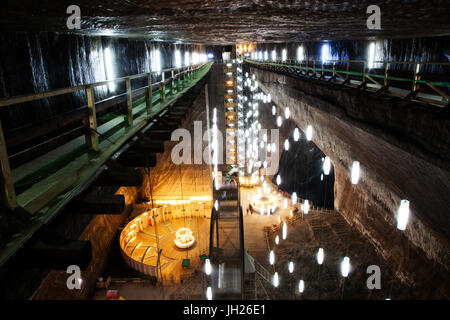 Rudolf-Mine in Salina Turda Salzbergwerk in Turda City, Rumänien, Europa Stockfoto