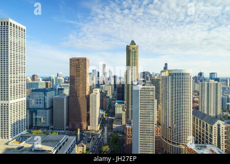 City Skyline, Chicago, Illinois, Vereinigte Staaten von Amerika, Nordamerika Stockfoto
