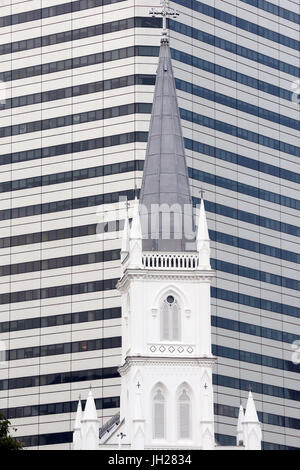 Chijmes. Gotische Kapelle.  Singapur. Stockfoto