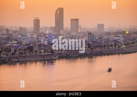 Skyline, Phnom Penh, Kambodscha, Asien, Südostasien, Indochina Stockfoto