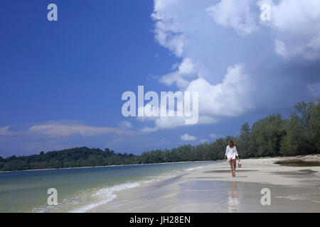 Strand im Ream Nationalpark, Sihanoukville, Kambodscha, Indochina, Südostasien, Asien Stockfoto