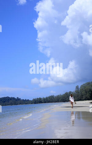 Strand im Ream Nationalpark, Sihanoukville, Kambodscha, Indochina, Südostasien, Asien Stockfoto