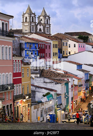 Bereich "Pelourinho" im historischen Zentrum von Salvador, UNESCO-Weltkulturerbe, Bahia, Brasilien, Südamerika Stockfoto
