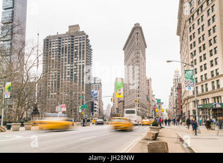 Flatiron Building, Madison Square, New York City, Vereinigte Staaten von Amerika, Nordamerika Stockfoto