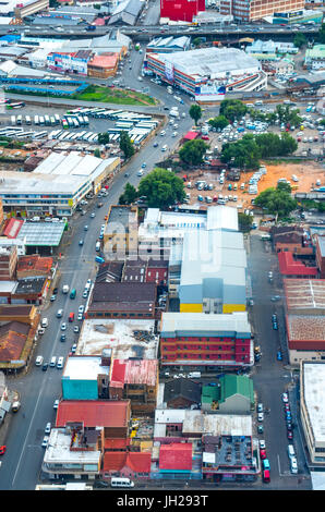 Heruntergekommenen Johannesburg Stadtbild von der Spitze des Carlton Centre, Johannesburg, Südafrika, Afrika Stockfoto