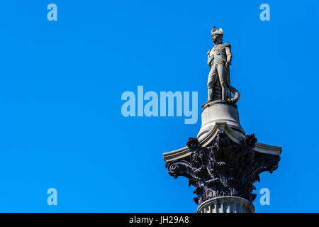 Nelson Säule, Trafalgar Square, London, England, Vereinigtes Königreich, Europa Stockfoto