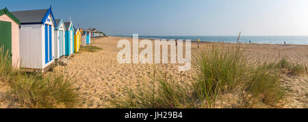 Strandhütten, Southwold, Suffolk, England, Vereinigtes Königreich, Europa Stockfoto