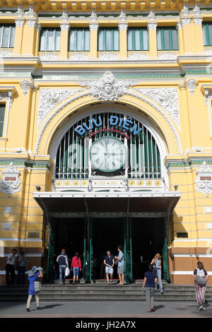 Allgemeine Postgebäude in Ho-Chi-Minh-Stadt.  Vietnam. Stockfoto