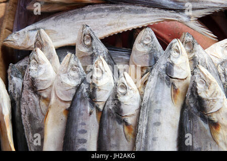 Vung Tau Fischmarkt.  Getrockneter Fisch zu verkaufen.  Vietnam. Stockfoto