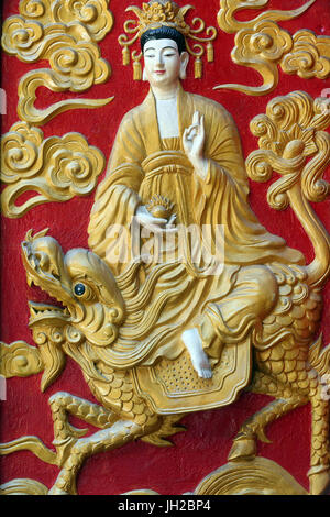 Der taoistische Tempel Chua auf Lang. Bodhisattva Avalokitesvara. Guanyin Statue (Quan Am).    Ho-Chi-Minh-Stadt. Vietnam. Stockfoto