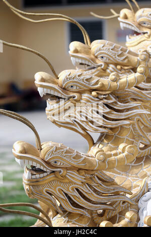 Chua Phat Bao buddhistischen Tempel. Drachen.  Ho-Chi-Minh-Stadt. Vietnam. Stockfoto