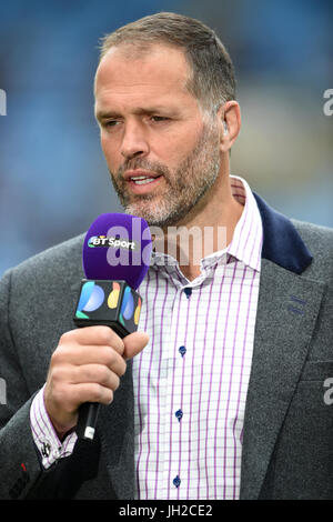 Ehemaliger England Rugby-Spieler und BT-Sport-Moderator Martin Bayfield Stockfoto