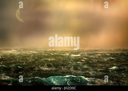 Karasee (Becken des arktischen Ozeans) in der hohen Arktis (Nowaja Semlja-Archipel). Alter Name der Karasee - Eis, Keller, aber jetzt kein Eis Stockfoto