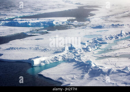 Eis am North pole und in der Nähe (von 84 bis 90 Grad) im Jahr 2016. Stockfoto