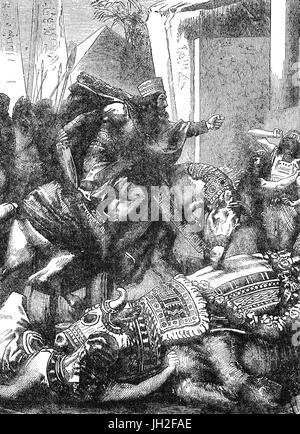 Nach der Eroberung von Ägypten, im Sommer 525, Kambyses II., Sohn von Kyros dem großen von Achaemenid-Reich, Slayed den Apis-Stier, eine Manifestation des Gottes Ptah und daher ein heiliges Tier. Stockfoto