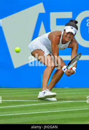 Heather Watson (GB) spielen an der Aegon International, Eastbourne 2017 Stockfoto