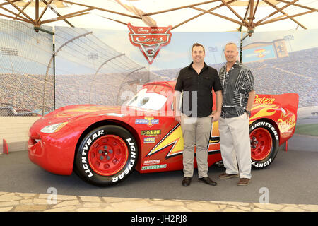 Rom, Italien. 12. Juli 2017. Rom, Hotel Parco dei Principi, Photocall Animationsfilm "Cars 3". Im Bild: Brian Fee und Kevin Reher Credit: IPA/Alamy Live News Stockfoto