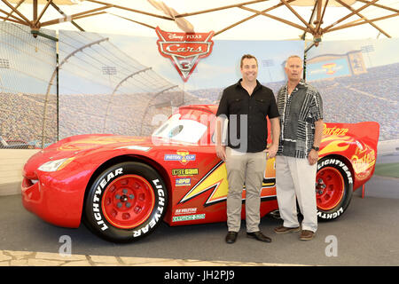 Rom, Italien. 12. Juli 2017. Rom, Hotel Parco dei Principi, Photocall Animationsfilm "Cars 3". Im Bild: Brian Fee und Kevin Reher Credit: IPA/Alamy Live News Stockfoto