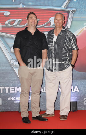 Rom, Italien. 12. Juli 2017. Rom, Hotel Parco dei Principi, Photocall Animationsfilm "Cars 3". Im Bild: Brian Fee und Kevin Reher Credit: IPA/Alamy Live News Stockfoto