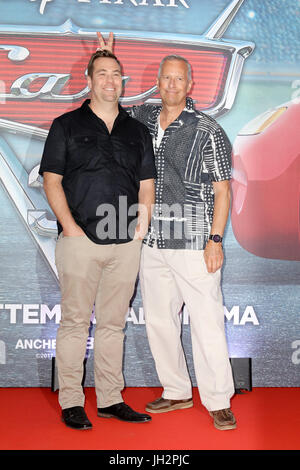 Rom, Italien. 12. Juli 2017. Rom, Hotel Parco dei Principi, Photocall Animationsfilm "Cars 3". Im Bild: Brian Fee und Kevin Reher Credit: IPA/Alamy Live News Stockfoto