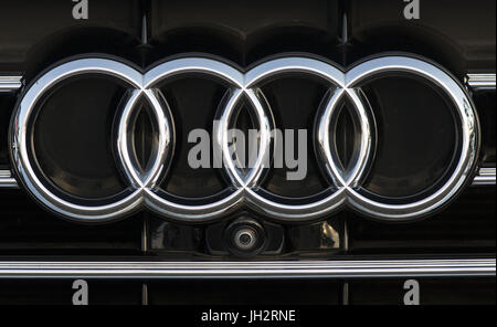 Westwood, Kalifornien, USA. 11. Juli 2017. Bild von einem Audi-Logo am Dienstag 11. Juli 2017.ARMANDO ARORIZO. Bildnachweis: Armando Arorizo/Prensa Internacional/ZUMA Draht/Alamy Live News Stockfoto