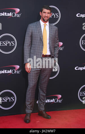 Los Angeles, Ca, USA. 12. Juli 2017. Michael Phelps bei den 25. ESPY im Microsoft-Theatre in Los Angeles, Kalifornien am 12. Juli 2017. Bildnachweis: Faye lernen/Medien Punch/Alamy Live-Nachrichten Stockfoto