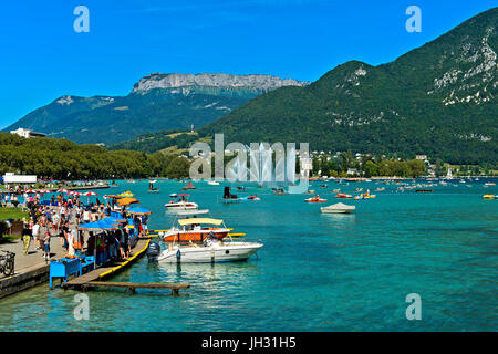 Lac d ' Annecy, Lac d ' Annecy, Annecy, Haute-Savoie, Frankreich Stockfoto