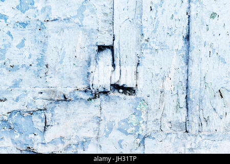 Abstract; alt; Blue Marine; Holztür. Textur-Hintergrundbild. Stockfoto