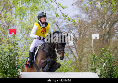 Olympic Champion Michael Jung auf Lennox 364, cross Country Test des CIC 3 * Wettbewerb auf den internationalen Marbach Eventing 2017 Stockfoto