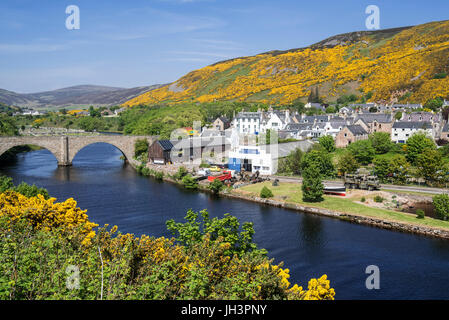 TimeSpan Museum entlang den Fluß Helmsdale im Fischerdorf Helmsdale, Sutherland, Schottisches Hochland, Schottland Stockfoto